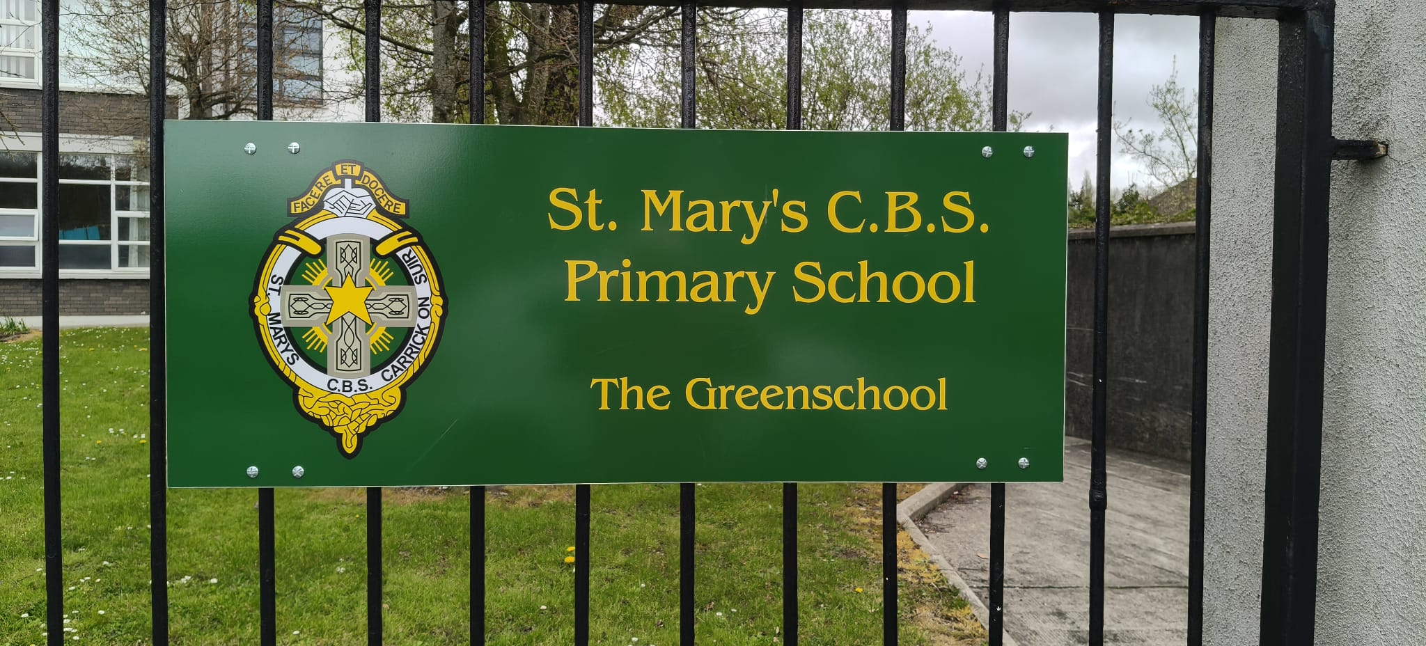 Steel School Sign